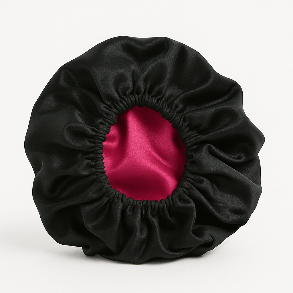 bonnet satin cheveux Kumba Cosmetics, pour cheveux texturés : crépus, frisés, bouclés, ondulés