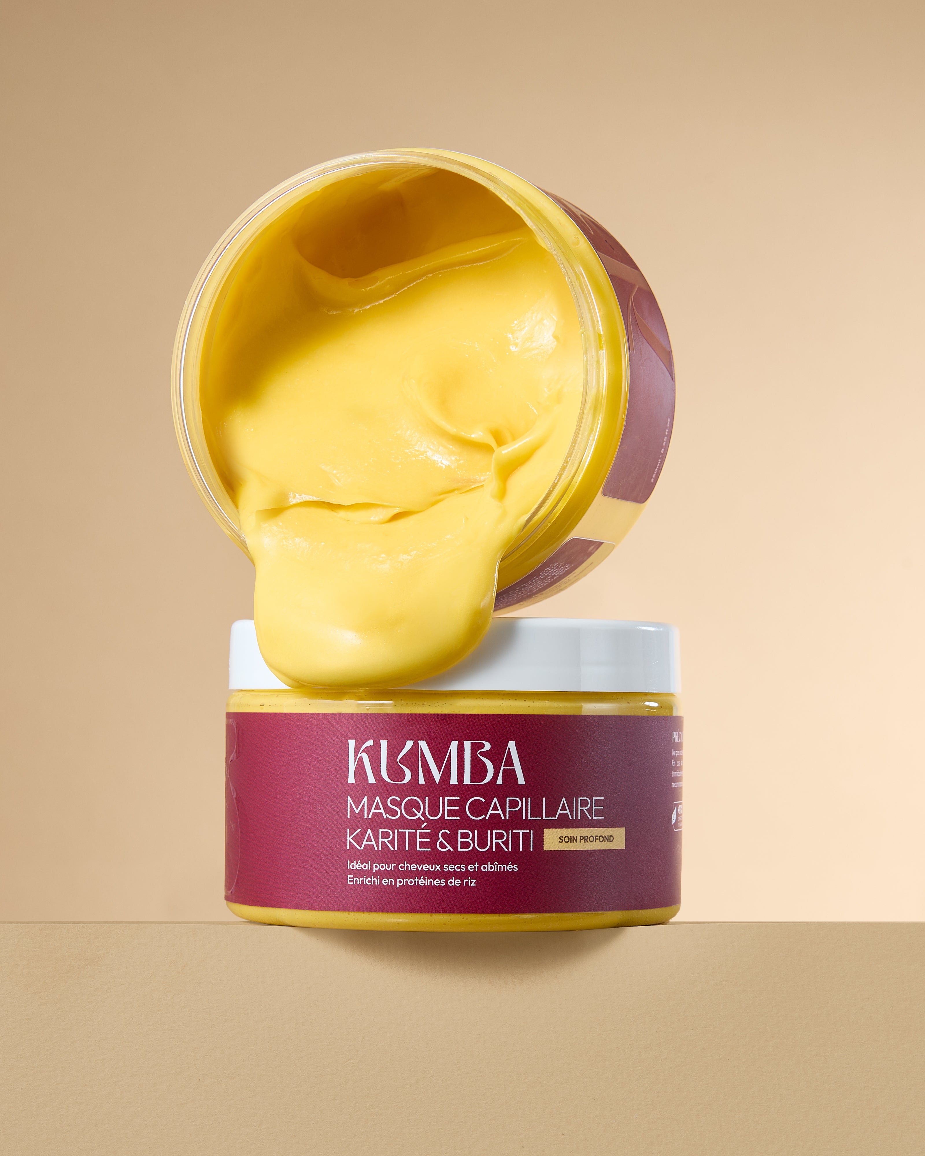 masque cheveux secs karité buriti Kumba Cosmetics, pour cheveux texturés : crépus, frisés, bouclés, ondulés