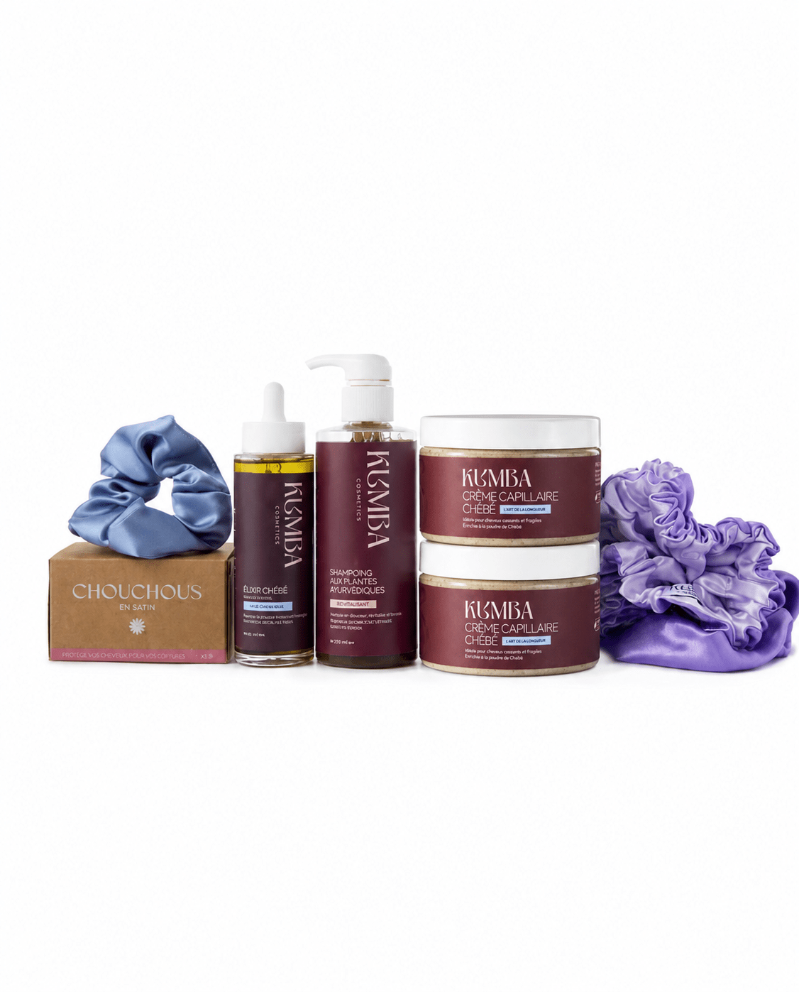 Coffret Essentiel : Shampoing, Crèmes & Élixir - spécial Chébé ou Hibiscus