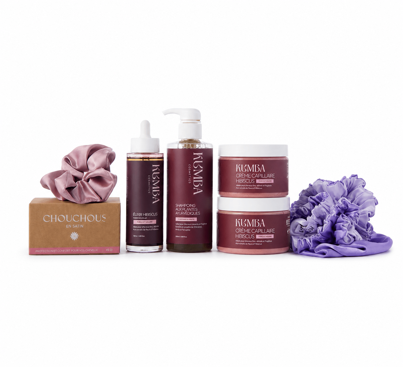 Coffret Essentiel : Shampoing, Crèmes & Élixir - spécial Chébé ou Hibiscus