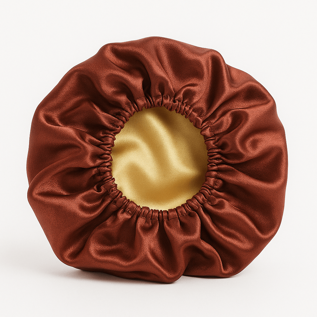 bonnet satin cheveux Kumba Cosmetics, pour cheveux texturés : crépus, frisés, bouclés, ondulés