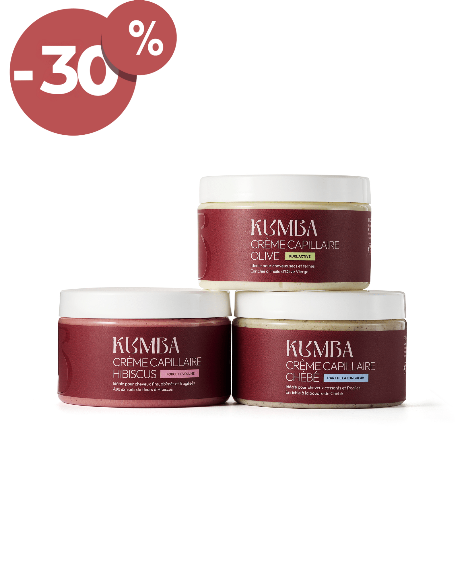 Trio de crèmes hydratantes pour cheveux texturés