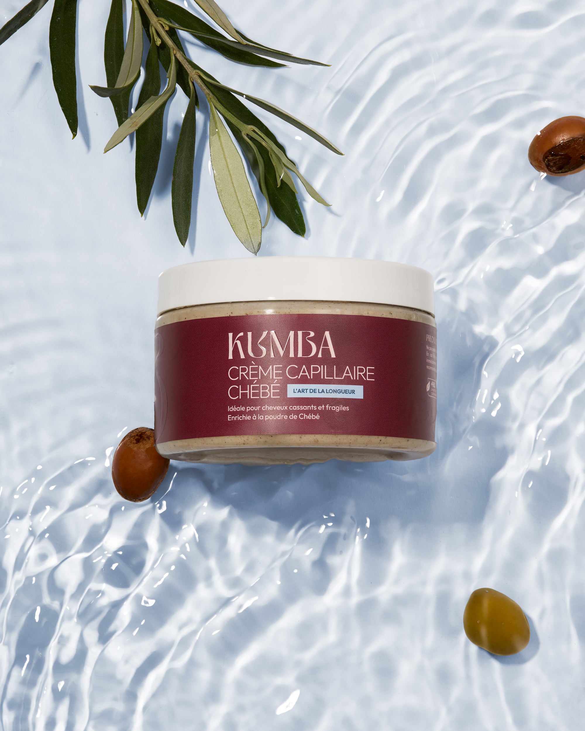 crème capillaire hydratante au chébé du Tchad Kumba Cosmetics, pour la longueur des cheveux texturés : crépus, frisés, bouclés, ondulés