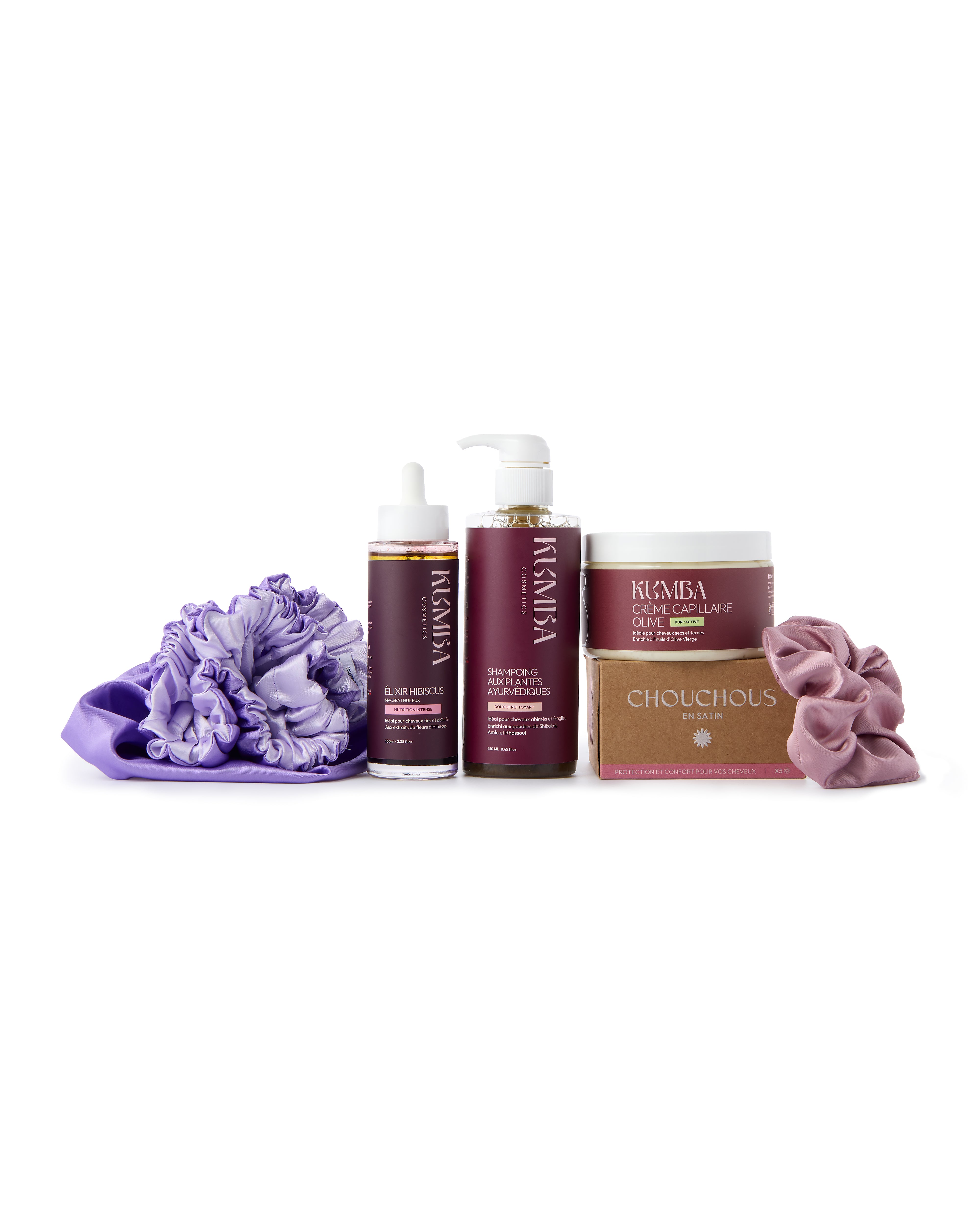 coffret soin cheveux Kumba Cosmetics, le coffret découverte pour cheveux texturés : crépus, frisés, bouclés, ondulés, locksés